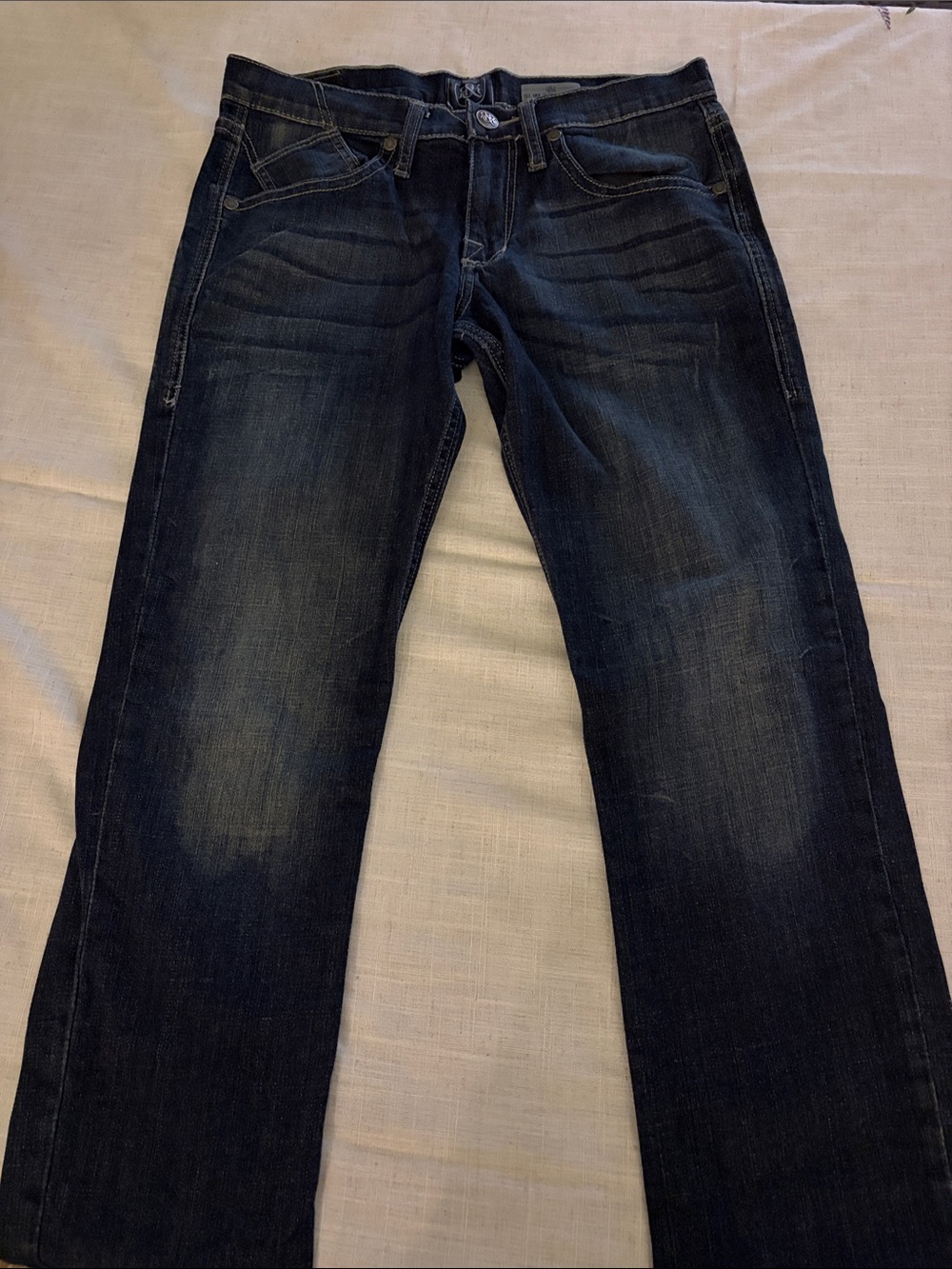 0011-Rock & Republic Blue Straight Jeans with Classic Indigo Wash
